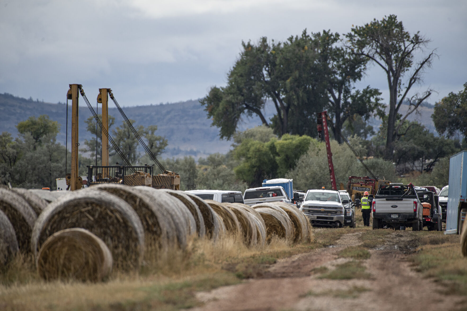 Train derailment near Bridger